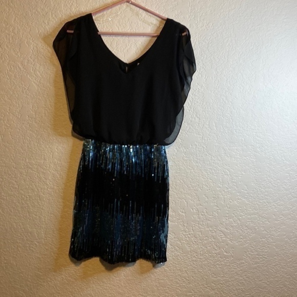 SPEECHLESS sequin dress flare small